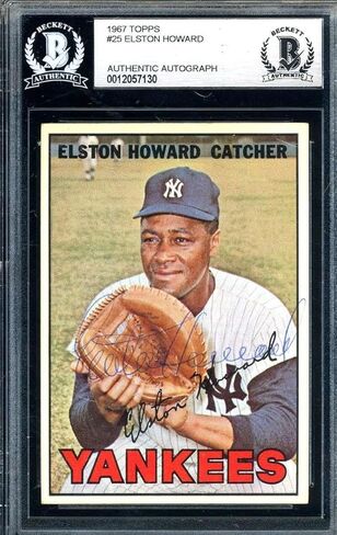 Elston Howard Beckett Signed 1967 Topps Autograph - Baseball Slabbed Autographed Cards in Saudi Arabia