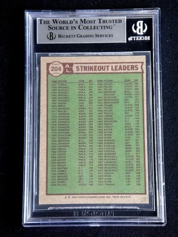 Bert Blyleven Perry Frank Tanana Signed 1976 Topps #204 Beckett Autograph Auto - Baseball Slabbed Autographed Cards in Saudi Arabia