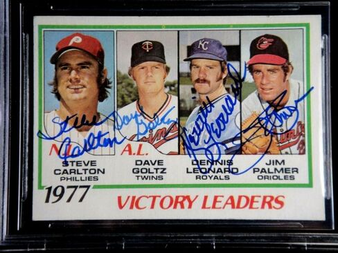 Steve Carlton Goltz Leonard Palmer وقع 1978 Topps #205 Beckett Autograph Auto - Baseball Slabbed Cards in Saudi Arabia