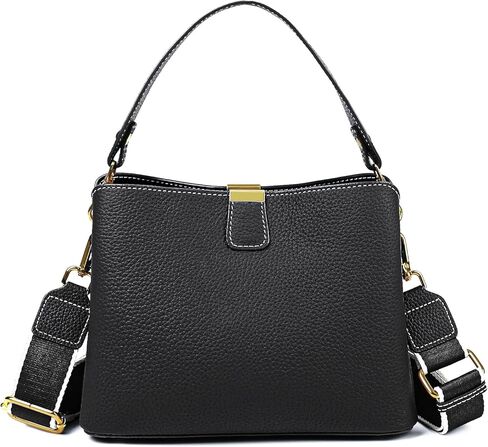 أكياس Imeetu Crossbody للنساء حقيبة كتف جلدية أصلية مع سحاب متوسطة الحجم in Kuwait