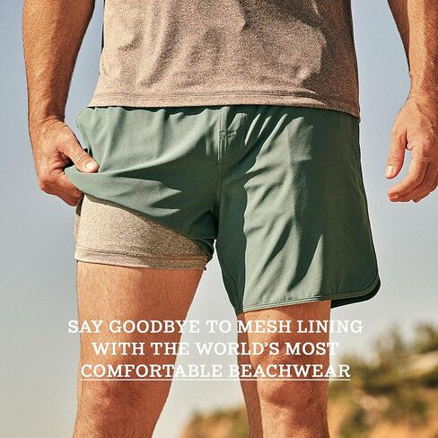 Fair Harbor The Anchor –– Men’s Swimsuits with BreezeKnit™ Liner, 8-inch Inseam –– Anti- Chafe, Performance Swim Trunks Black in Saudi Arabia
