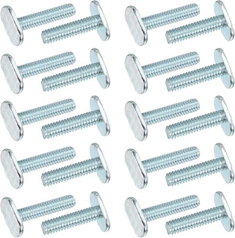Patikil 1/4 "-20 T مسامير المسار ، 20 حزمة 1-1/4 بوصة T-Slot براغي قوارب السكك الحديدية الإكسسوارات للسكك الحديدية للرقصات وتجهيزات النجارة العالمية ، والفضة ، والفضة in Saudi Arabia