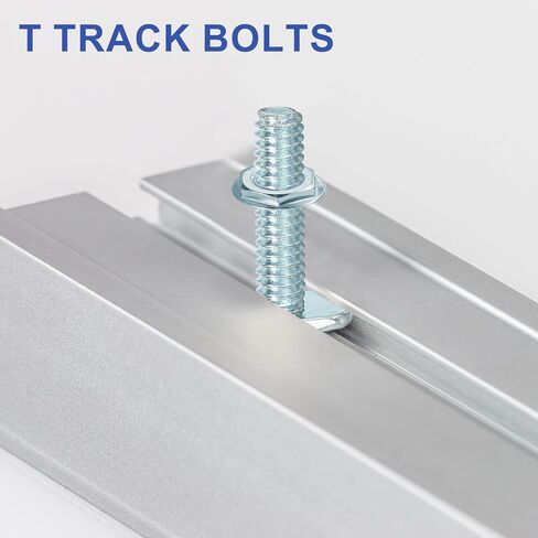 Patikil 1/4 "-20 T مسامير المسار ، 20 حزمة 1-1/4 بوصة T-Slot براغي قوارب السكك الحديدية الإكسسوارات للسكك الحديدية للرقصات وتجهيزات النجارة العالمية ، والفضة ، والفضة in Saudi Arabia