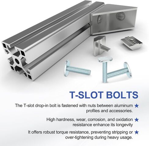 Patikil 1/4 "-20 T مسامير المسار ، 20 حزمة 1-1/4 بوصة T-Slot براغي قوارب السكك الحديدية الإكسسوارات للسكك الحديدية للرقصات وتجهيزات النجارة العالمية ، والفضة ، والفضة in Saudi Arabia