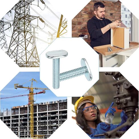 Patikil 1/4 "-20 T مسامير المسار ، 20 حزمة 1-1/4 بوصة T-Slot براغي قوارب السكك الحديدية الإكسسوارات للسكك الحديدية للرقصات وتجهيزات النجارة العالمية ، والفضة ، والفضة in Saudi Arabia