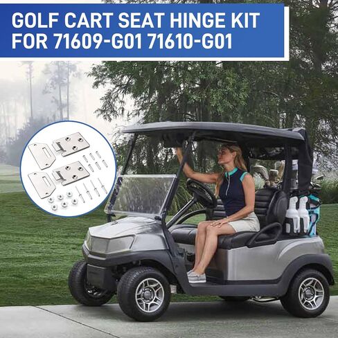 2 Pack Golf Cart Seat Hinge Kit for EZGO TXT Medalist 1995-up Golf Cart Electric/Gas, Hinge Kit Replaces OEM 71610-G01 71609-G01 in Saudi Arabia