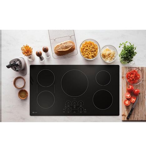 GE Profile 36 in. 5 Burner Element Smart Smooth Induction Touch Control Cooktop in Black PHP9036DTBB in Kuwait