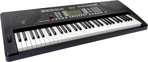 KT-61 Keytone Touch Touch Sensitive 61 مفتاح المفاتيح-حزمة سوداء سوداء مع حامل قابلة للتعديل ، مقعد ، سماعات الرأس ، ملصقات لوحة المفاتيح ، قرص DVD التعليمي أوستن بازار ، وقطعة قماش تلميع in Kuwait
