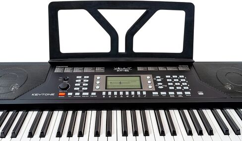KT-61 Keytone Touch Touch Sensitive 61 مفتاح المفاتيح-حزمة سوداء سوداء مع حامل قابلة للتعديل ، مقعد ، سماعات الرأس ، ملصقات لوحة المفاتيح ، قرص DVD التعليمي أوستن بازار ، وقطعة قماش تلميع in Kuwait