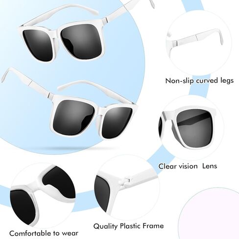 Umigy 100 Pieces Sunglasses Bulk Retro Black Sunglasses Vintage Square Sunglasses Unisex 80s Classic Sunglasses for Adult Kids Wedding Bachelorette Bachelor Party Favors in Saudi Arabia