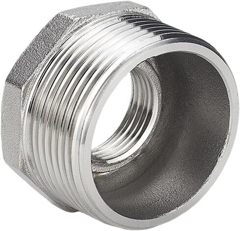 201 stainless steel core filler 4 points internal and external tooth reducing adapter 6 points 3 minutes 1 inch 2 inches water pipe plumbing accessories(G1/2*G3/8) in Saudi Arabia