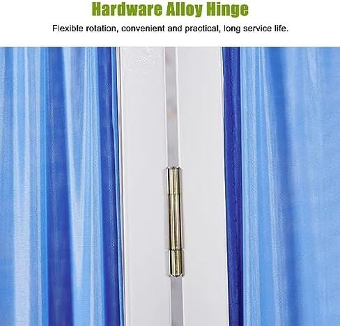 3 Panel Rolling Medical Privacy Screen on Wheels - 6ft Tall Foldable Room Divider, Space-Saving Temporary Wall for Clinics, Wards & Exam Rooms (Blue, 150cm Wide) in Kuwait