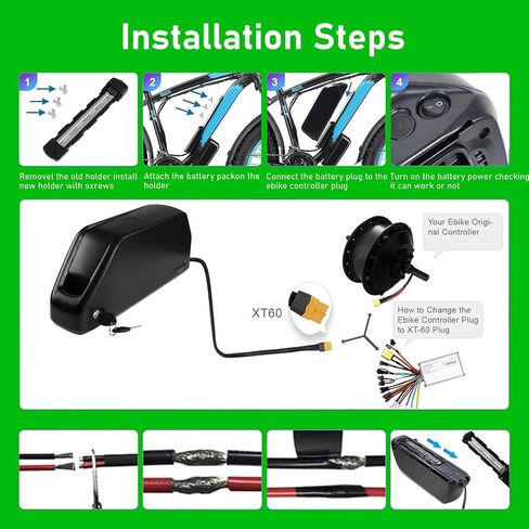 52V 25Ah Ebike Battery with 40A Smart BMS (5000mAH Cells) Lithium Ion Battery for 250W 300W 500W 750W 1000W 1500W Motor in Saudi Arabia