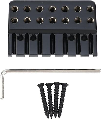 7 String Locking Nut Brass Guitar Bridge String Locks for Headless Electric Guitar Replacement Parts （Matte Black) in Kuwait