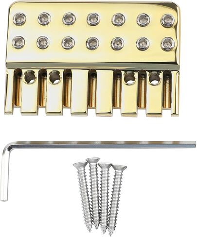 7 String Locking Nut Brass Guitar Bridge String Locks for Headless Electric Guitar Replacement Parts （Matte Black) in Kuwait