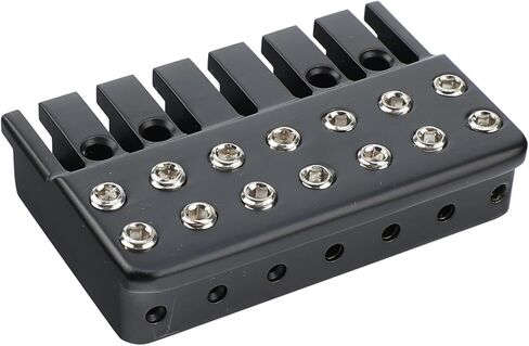 7 String Locking Nut Brass Guitar Bridge String Locks for Headless Electric Guitar Replacement Parts （Matte Black) in Kuwait