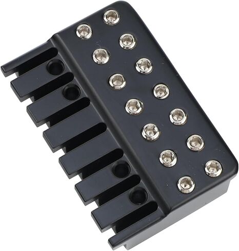 7 String Locking Nut Brass Guitar Bridge String Locks for Headless Electric Guitar Replacement Parts （Matte Black) in Kuwait