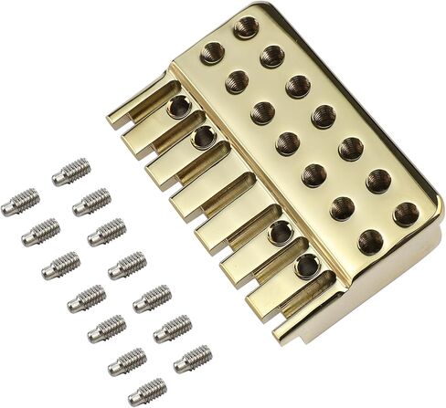 7 String Locking Nut Brass Guitar Bridge String Locks for Headless Electric Guitar Replacement Parts （Matte Black) in Kuwait
