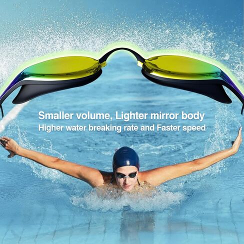 Swimming Goggles No Leaking Anti-Fog UV Protection Adjustable Professional Swim Goggles for Adult Men Women in Kuwait