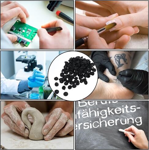 400 PCS Latex Finger Cots, Finger Gloves Disposable Fingers Covers, Rubber Fingers Protectors Keeping Dressing Dry and Clean for Electronic Repair, Handmade, Industrial Apply, Black in Saudi Arabia