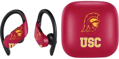 Skinit Schecal Audio Audio Skin متوافق مع Powerbeats Pro - جامعة جنوب كاليفورنيا USC تصميم شعار Trojan in Saudi Arabia