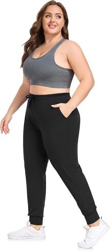 Hltpro Plus Size Sweatpants Women - الركض للنساء مع جيوب اليوغا تجريب الصالة الرياضية in Kuwait