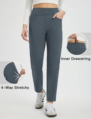 baleaf Women's Fleece Lined Pants Winter Thermal Travel Pants Cold Weather Golf Hiking Snow Pockets Work Casual in Saudi Arabia