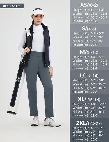 baleaf Women's Fleece Lined Pants Winter Thermal Travel Pants Cold Weather Golf Hiking Snow Pockets Work Casual in Saudi Arabia