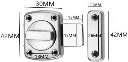 قفل قفل الباب أبازيم قفل المعادن الأبواب باب المرحاض زاوية اليمين زاوية انزلاق البوابة البراغي قفل البراغي in Kuwait