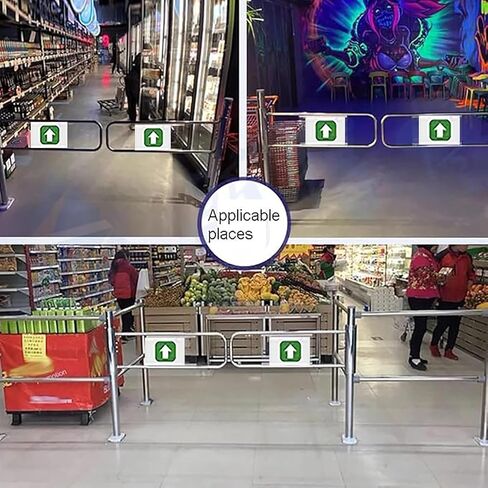 بوابة التأرجح للدخول الشاقة - 90 درجة من باب نقل المشاة المعدني للمستودع ، السوبر ماركت ، المكتبة ، المتجر المناظر الطبيعية الخلابة - حاجز متين (63 × 39.37 بوصة) in Kuwait