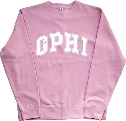 متجر نادي نسائي Gamma Phi Beta Sweatshirt - Sweece Crewneck Sweatshirt ، مع تصميم الحروف اليونانية اسكواش in Saudi Arabia