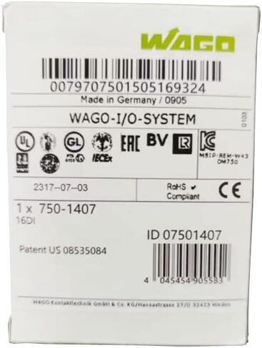 750-1407 丨 1PC 100 ٪ جديد I/O-System 750-1407 MODULE 16DI محطة التوصيل in Saudi Arabia