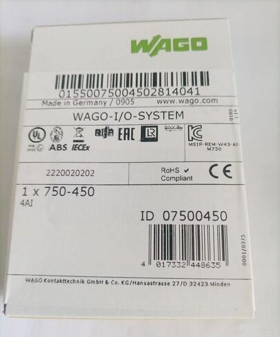 750-450 丨 1pc جديد I/O-System 750-450 PLC Module 4AI in Saudi Arabia