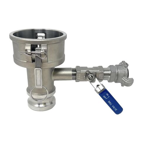 غلوكسكو كام وأخدود تركيب ، اكتب DA مع مجموعة الانفجار 3/4 "، الفولاذ المقاوم للصدأ ، 3" أنثى Camlock Coupler X 2 "Male Camlock Adapter (CAM-3020-DABD07-SS) in Kuwait