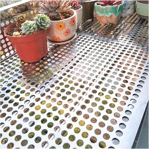 304 Stainless Steel Perforated Mesh Sheet, Decorative Grille Plate, 70x100cm Metal Screen for Home Decor, Industrial Use, Strong & Durable, Versatile Design in Saudi Arabia
