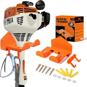 Weed Eater Hanger with Extra Hook for Harness Strap & Accessories, Heavy Duty Trimmer Rack, Wall Mount Garage Storage & Shed Organizer for Grass Trimmer, Hedge Trimmer, Leaf Blower,Multi-Purpose-1Pack in Saudi Arabia