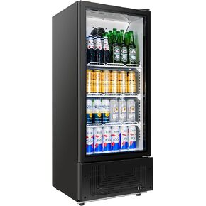 6.5 Cu.Ft Commercial Beverage Refrigerator Glass Door Upright Drink Cooler Display Fridge with Adjustable Shelves and LED Light for Restaurant Bar Store Office in Kuwait