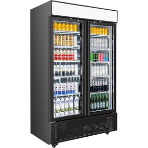6.5 Cu.Ft Commercial Beverage Refrigerator Glass Door Upright Drink Cooler Display Fridge with Adjustable Shelves and LED Light for Restaurant Bar Store Office in Saudi Arabia