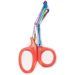 الجراحة عبر الإنترنت الشاقة على الطراز العسكري الصدمة EMT مقصات متعددة القوس قوس قزح مقص ضمادة - مثالية للمسعفين ، EMTS ، الممرضات ، طلاب الطب (الأرجواني) in Kuwait