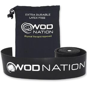 WOD Nation Muscle Floss Bands Band for Tack and Flossing Proots Muscles وزيادة التنقل: يشمل نطاق التمدد حالة حمل in Kuwait
