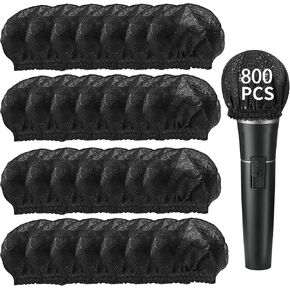 800 PCS غطاء ميكروفون يمكن التخلص منه ، أغطية ميكروفون يمكن التخلص منها غير منسوج ، غطاء واقعي لغطاء الزجاج الأمامي للميكروفون in Kuwait