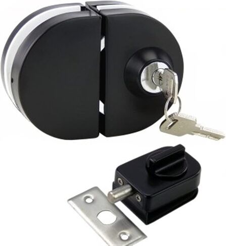 قفل سلسلة مات أسود من الفولاذ المقاوم للصدأ بوابة قفل الباب قفل قفل الزجاج مع مزلاج الباب الزجاجي in Kuwait