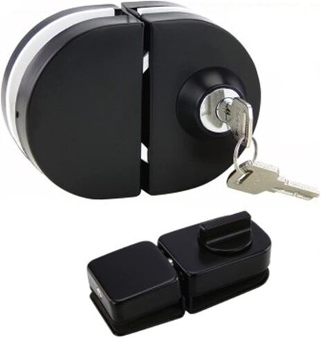 قفل سلسلة مات أسود من الفولاذ المقاوم للصدأ بوابة قفل الباب قفل قفل الزجاج مع مزلاج الباب الزجاجي in Kuwait