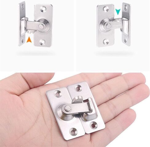 قفل قفل الباب حارس حارس الترباس الفولاذ المقاوم للصدأ تبديل المزلاج انزلاق قفل باب الباب الأيمن زاوية الباب المزلاج أجهزة الباب المنزل in Kuwait