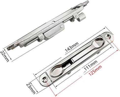 قفلات الأبواب ومزالج الفولاذ المقاوم للصدأ الأمان رافعة حارس رافعة تدفق الترباس شريحة القفل قفل الساتان النيكل بالفرشاة (250 ملم) in Kuwait