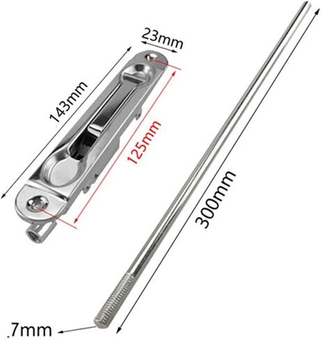 قفلات الأبواب ومزالج الفولاذ المقاوم للصدأ الأمان رافعة حارس رافعة تدفق الترباس شريحة القفل قفل الساتان النيكل بالفرشاة (250 ملم) in Kuwait