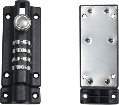 قفلات الأبواب ومزالج الزنك سبيكة كلمة مرور قفل سوداء الفضة الترباس الأمن مزيج الباب مجموعة قفل القفل في الهواء الطلق أجهزة بوابة الخشب (الفضة) in Kuwait