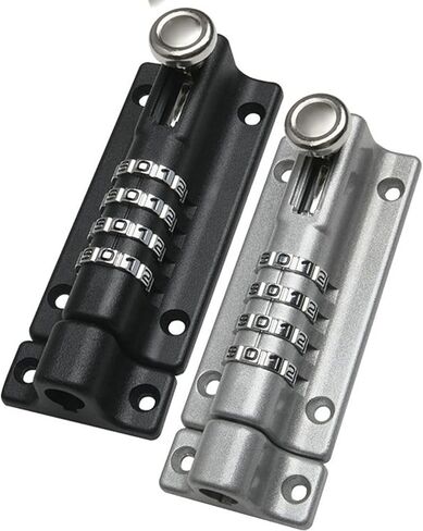 قفلات الأبواب ومزالج الزنك سبيكة كلمة مرور قفل سوداء الفضة الترباس الأمن مزيج الباب مجموعة قفل القفل في الهواء الطلق أجهزة بوابة الخشب (الفضة) in Kuwait