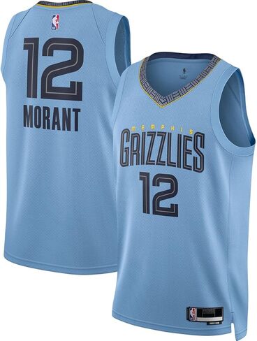 Outerstuff Ja Morant Memphis Grizzlies NBA Kids Youth 8-20 Virt Blue Dettion Edition Swingman Jersey in Saudi Arabia