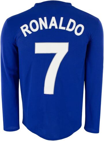 Ronaldo #7 Man U Long Sleeve Black 07/08 Soccer Jersey for Men Fan Version in Saudi Arabia